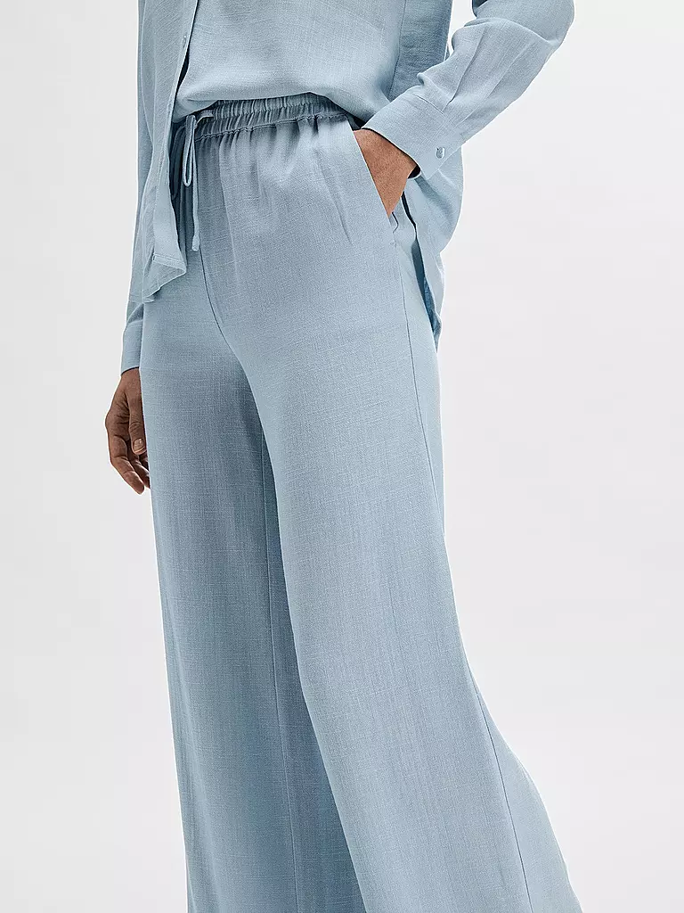 SELECTED FEMME Leinenhose Jogging Fit  SLFVIVA-GULIA hellblau