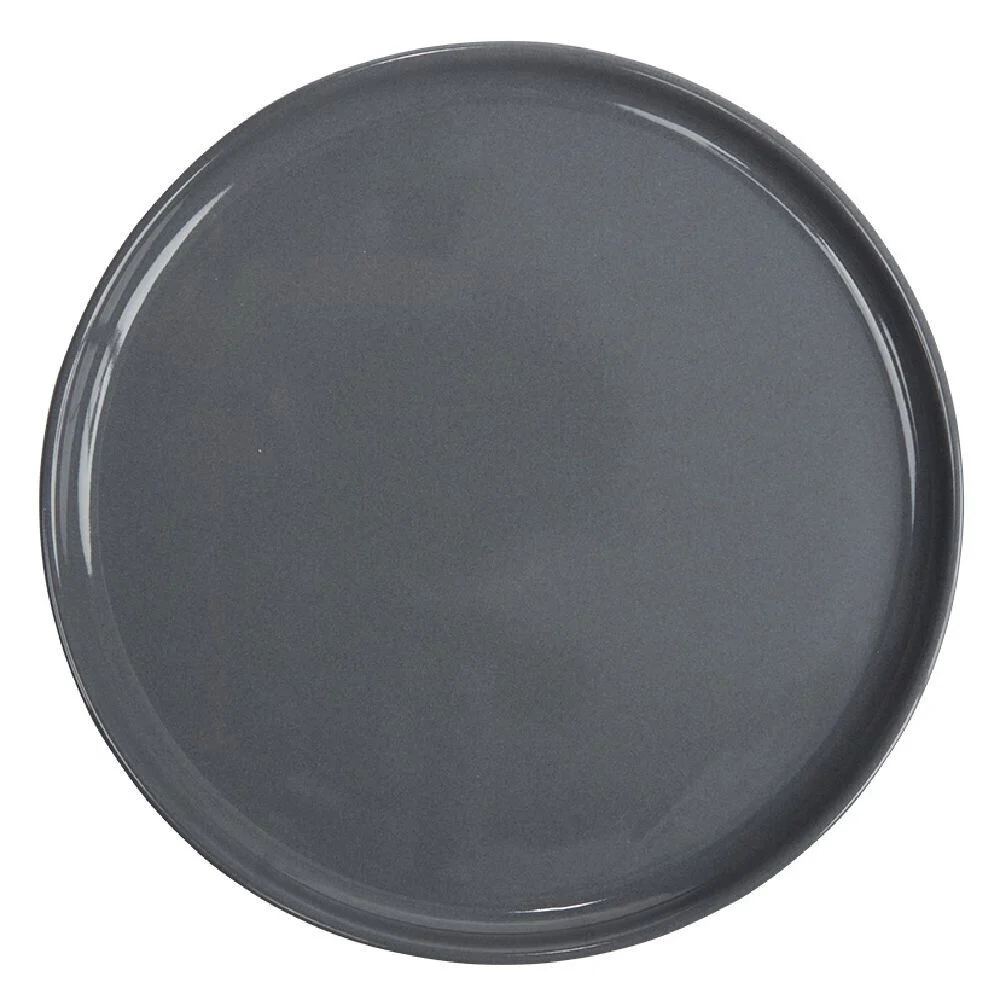 Assiette à dessert ronde Nordic porcelaine gris