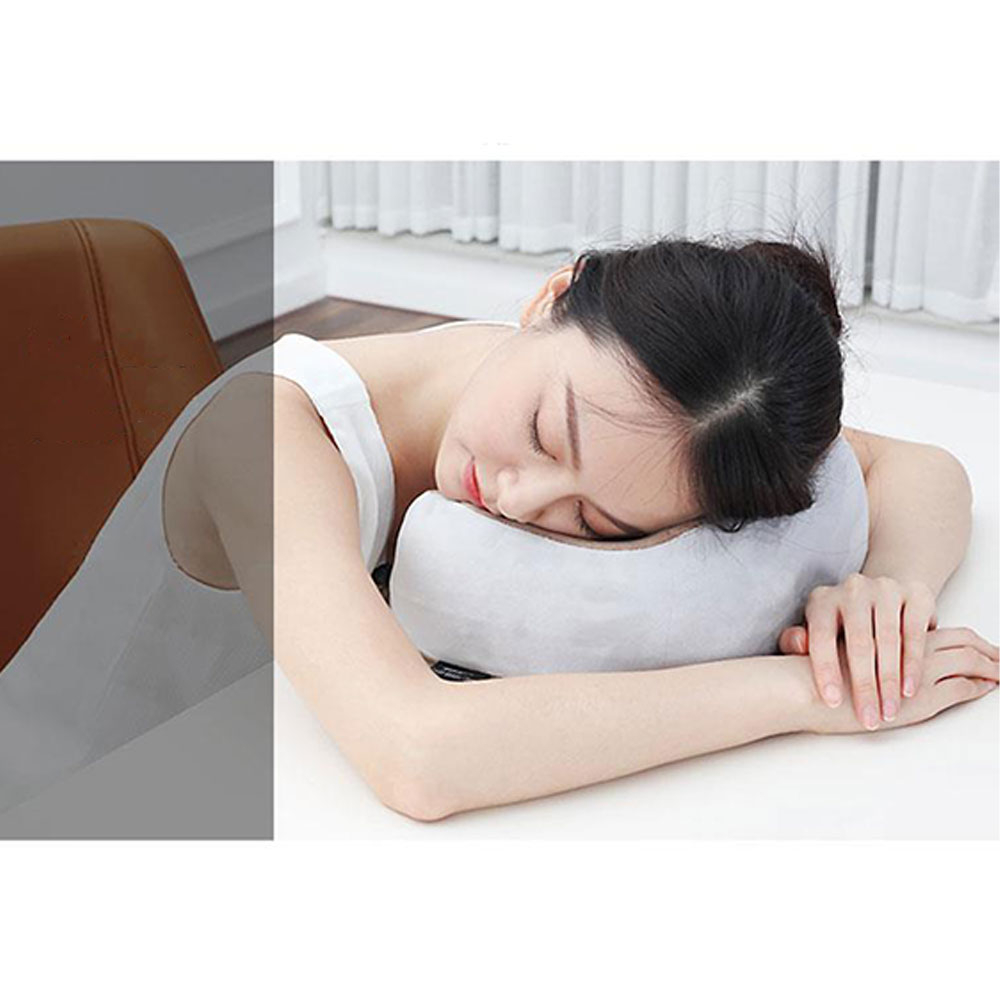 Shiatsu Nacken Massage Kissen Tiefenknetmassage Massagegerät mit Wärmefunktion - Grau / Braun