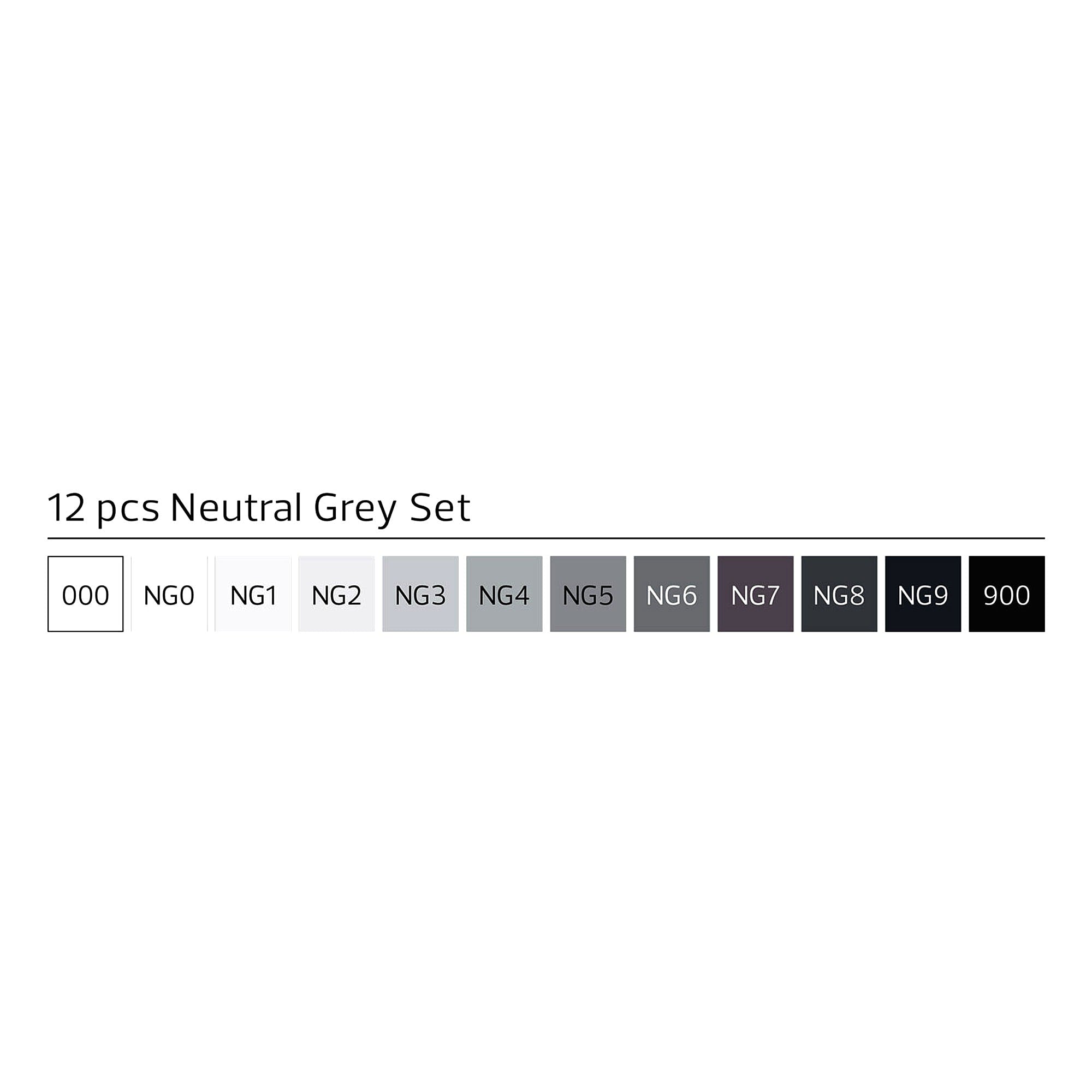 Stylefile<br>marker 12er grey set neutral