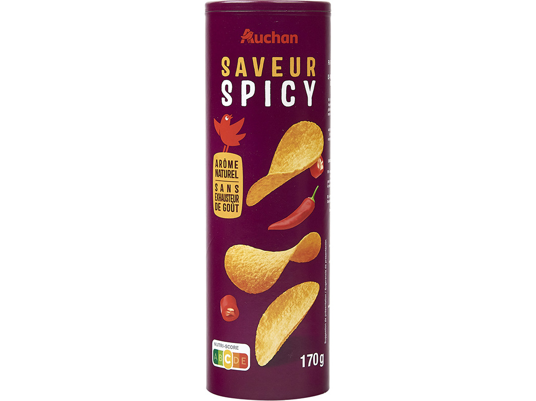 APERITIVO AUCHAN BASE BATATA SABOR PICANTE 170G