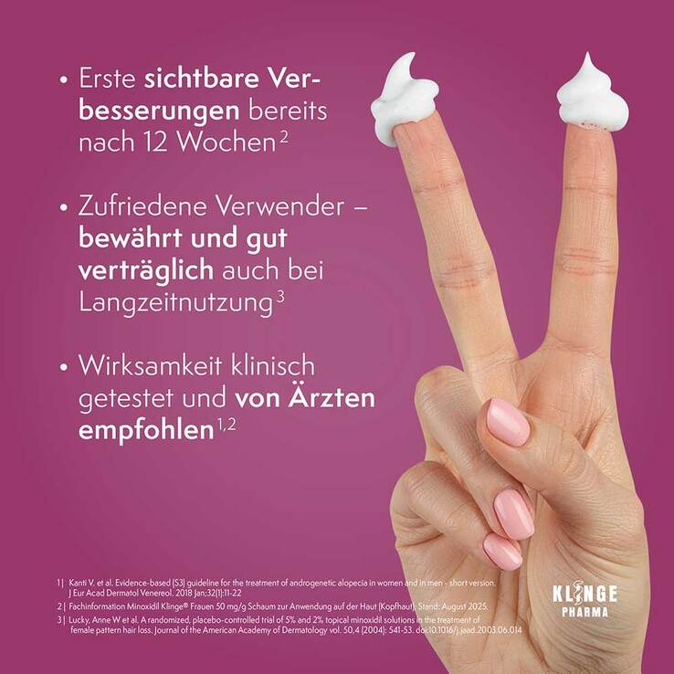 Minoxidil Klinge Frauen 50 mg / g Schaum, 190 g