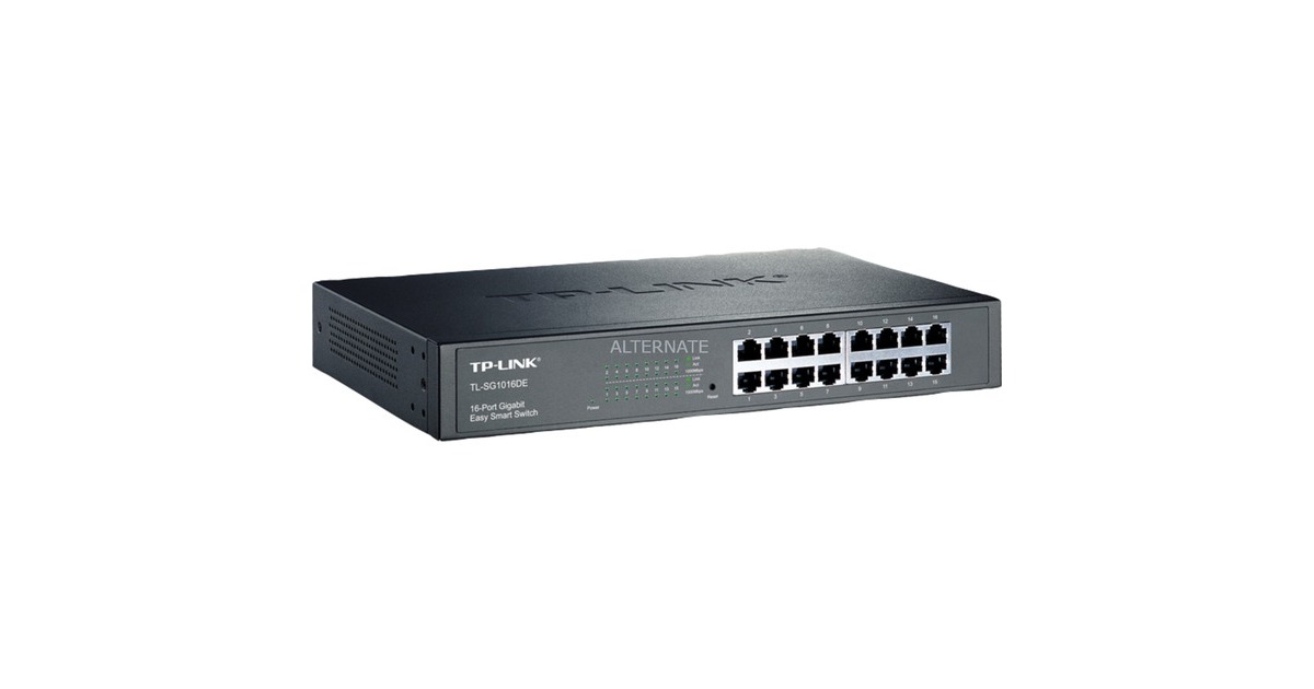 TP-LinkTL-SG1016DE switch  (Zwart, 1U)
