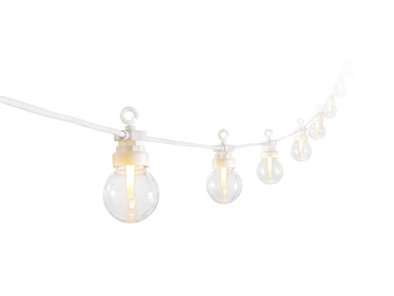 STT Lichterkette Solar Nostalgic, 10 LEDs, 2.7m, Weiss Lichterkette im beliebten Industrialdesign mit praktischem Solarpanel