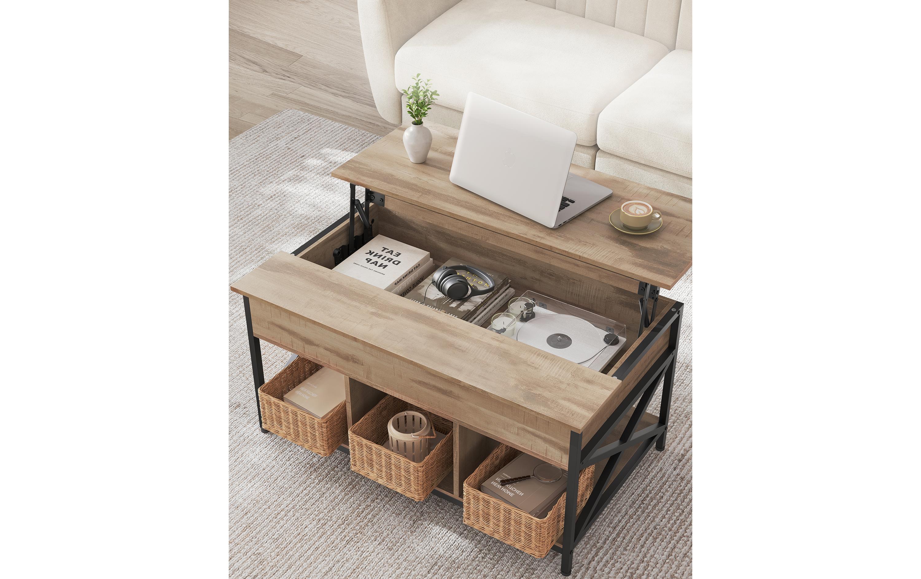 Couchtisch 100 x 48 cm/62 cm, Braun<br>Wohnzimmertisch