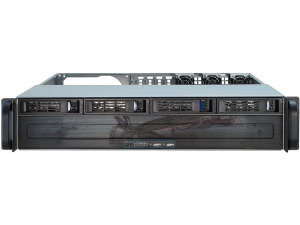 Inter-Tech IPC 2U-2404S - Rack-monterbar - 2U - micro-ATX - SATA/SAS - hot-swap - ingen strømforsyning (ATX) - USB