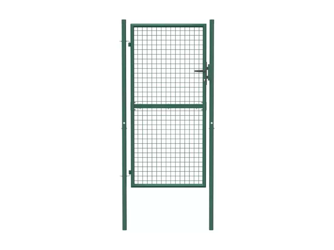 Portail de cl?ture acier 100x175 cm vert