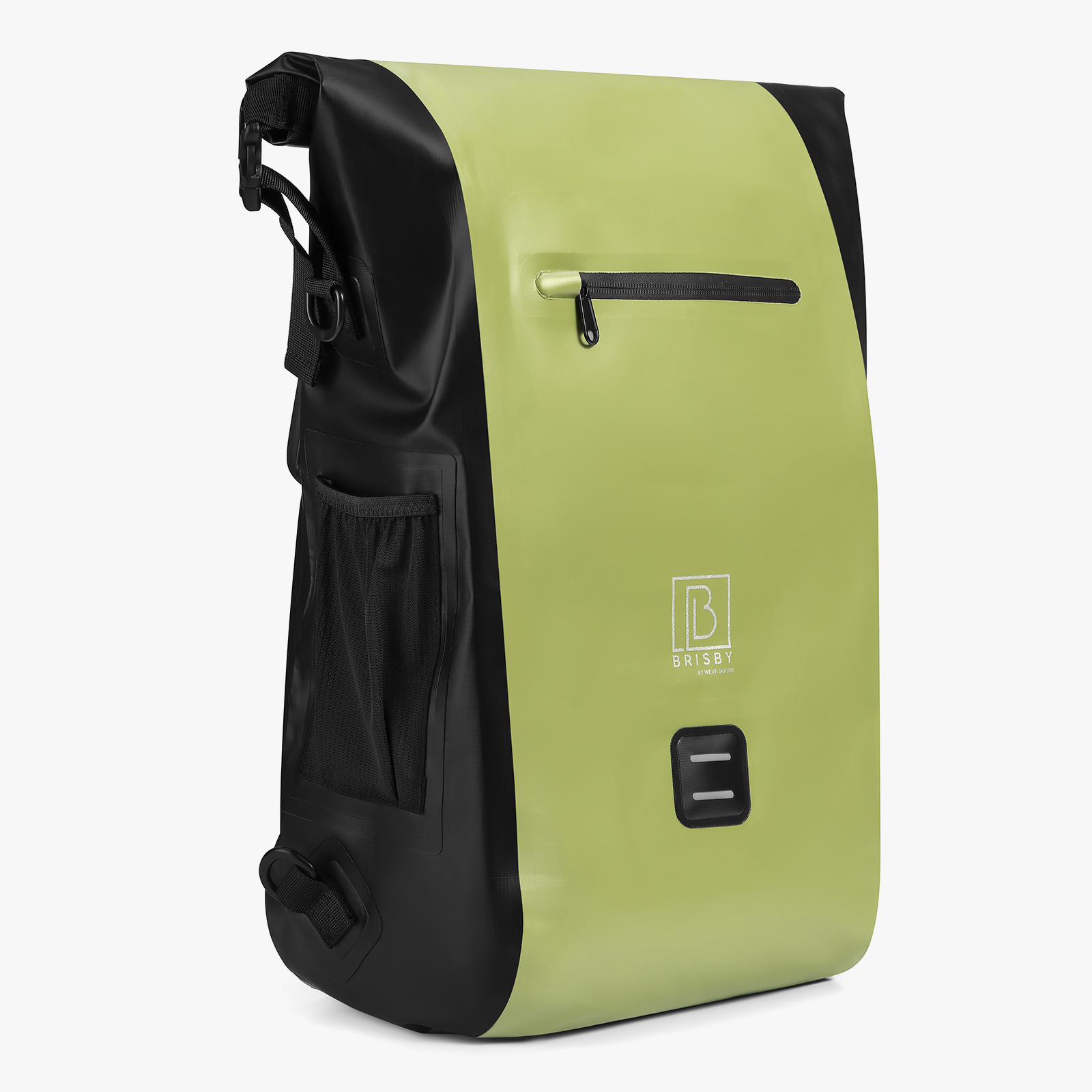 Brisby 3 in 1 waterdichte rolltop Green fietstas - Set van 2