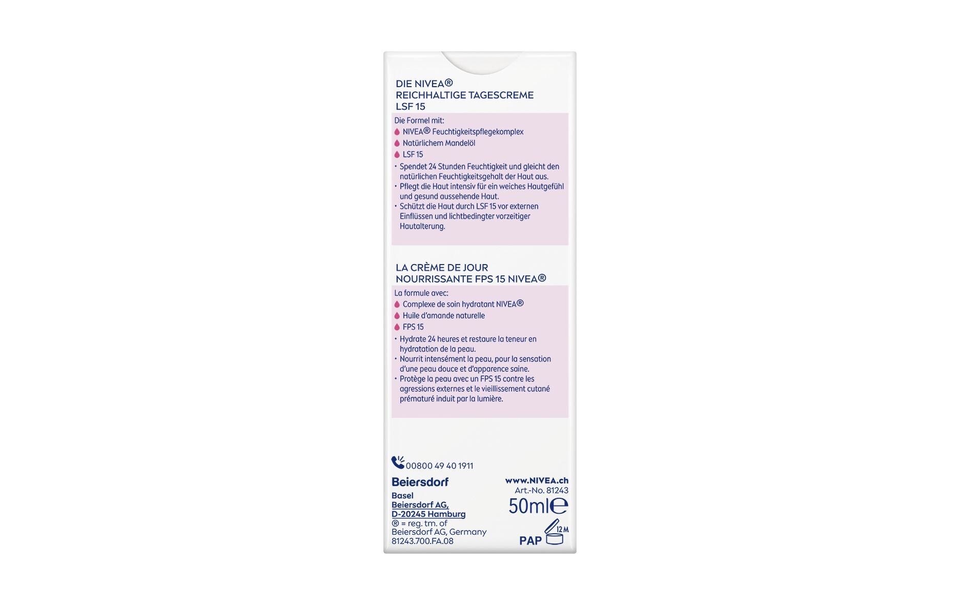 Gesichtscrème Essentials 50 mlFeuchtigkeitsspendende und reichhaltige Tagescreme