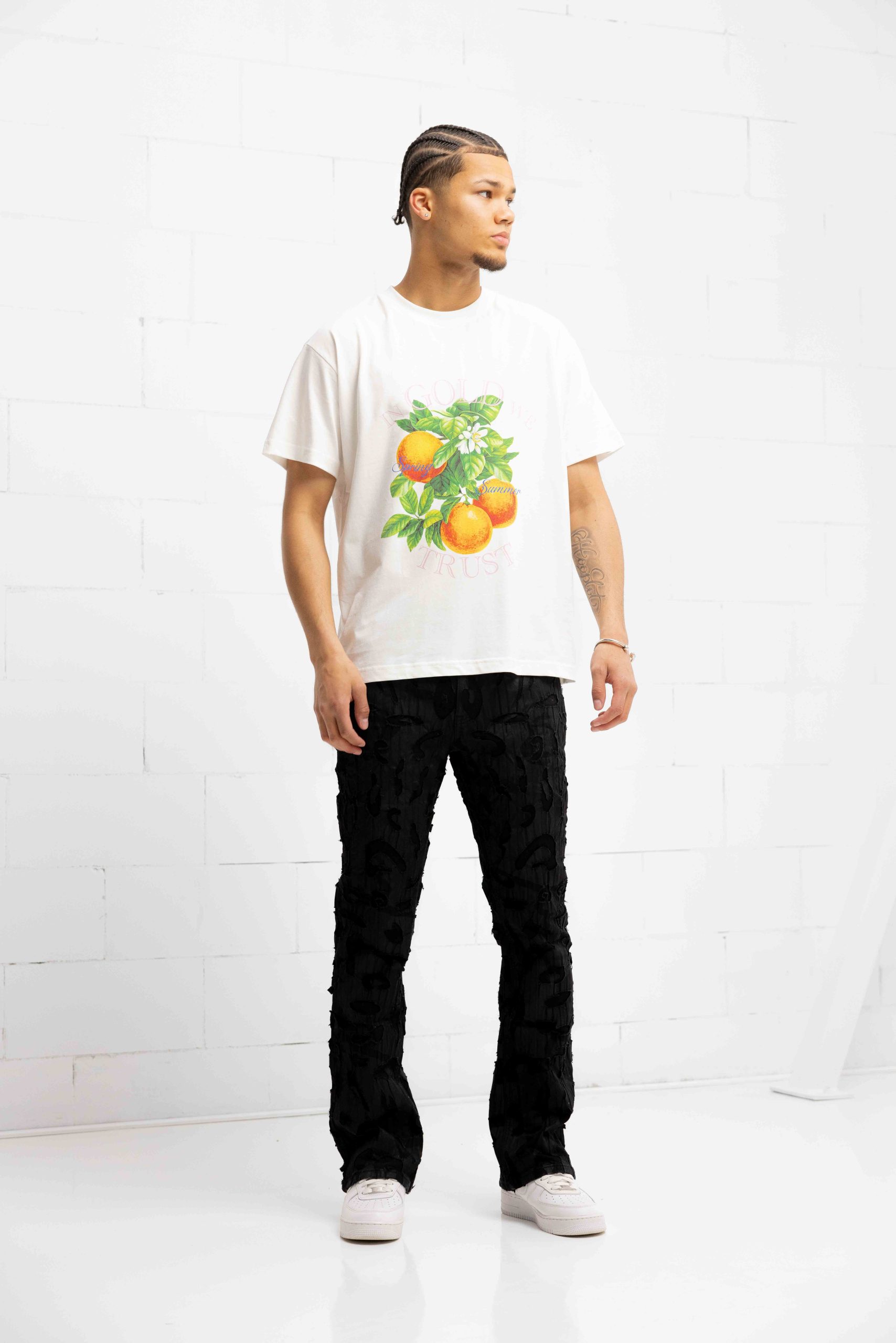In Gold We Trust The Orange T-Shirt Heren Wit