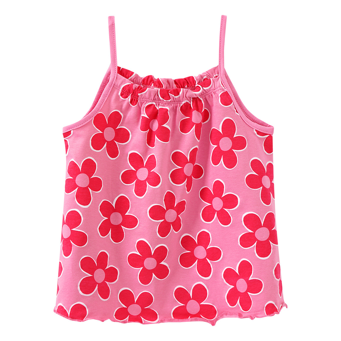 Famy 3 Mädchen Tops mit bunten Motiven zartrosa / blau / rosa