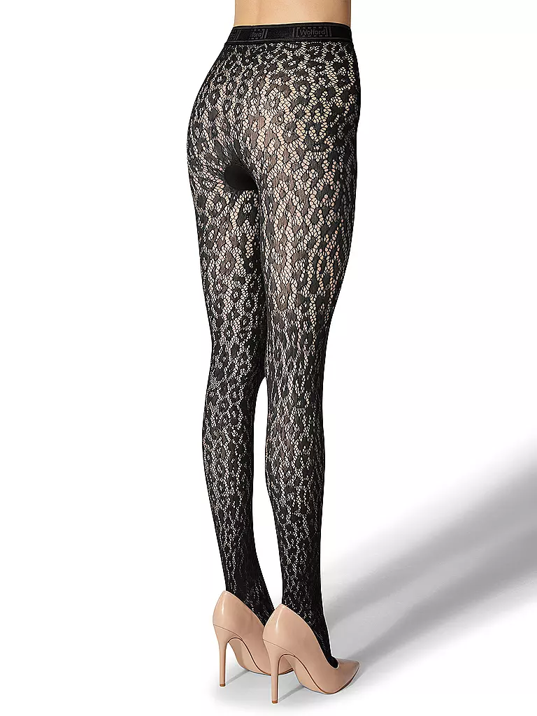WOLFORD Modestrumpfhose LEO LACE  schwarz