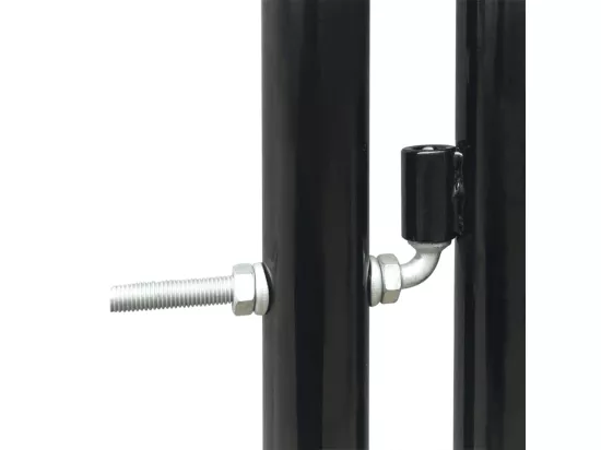 Portail simple de cl?ture Noir 100x250 cm