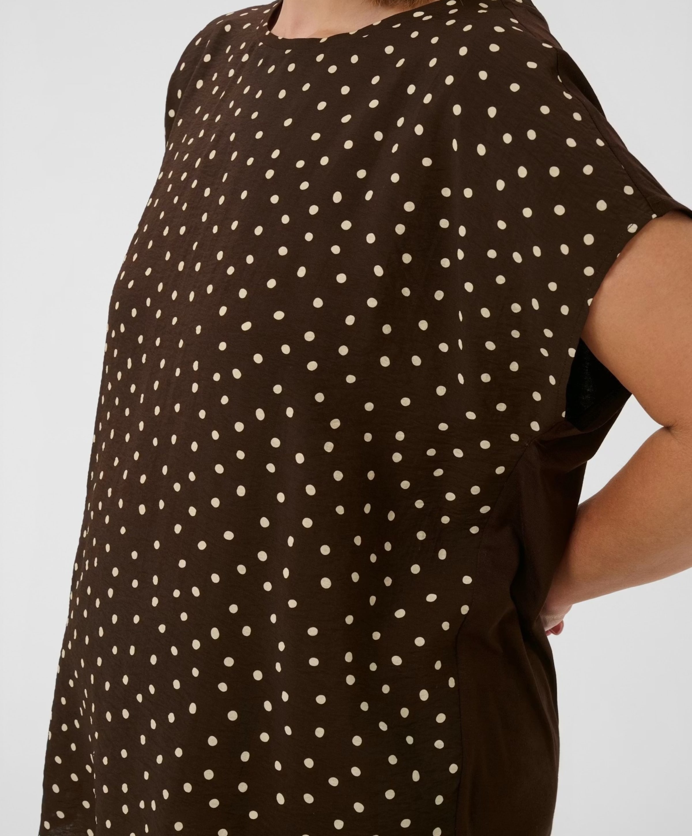 KAFFE Curve Dames blouse bruin
