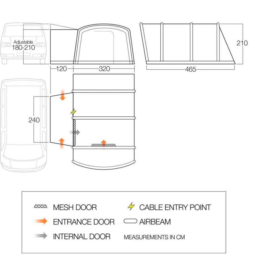 Vango Galli III Air Low aufblasbares Busvorzelt