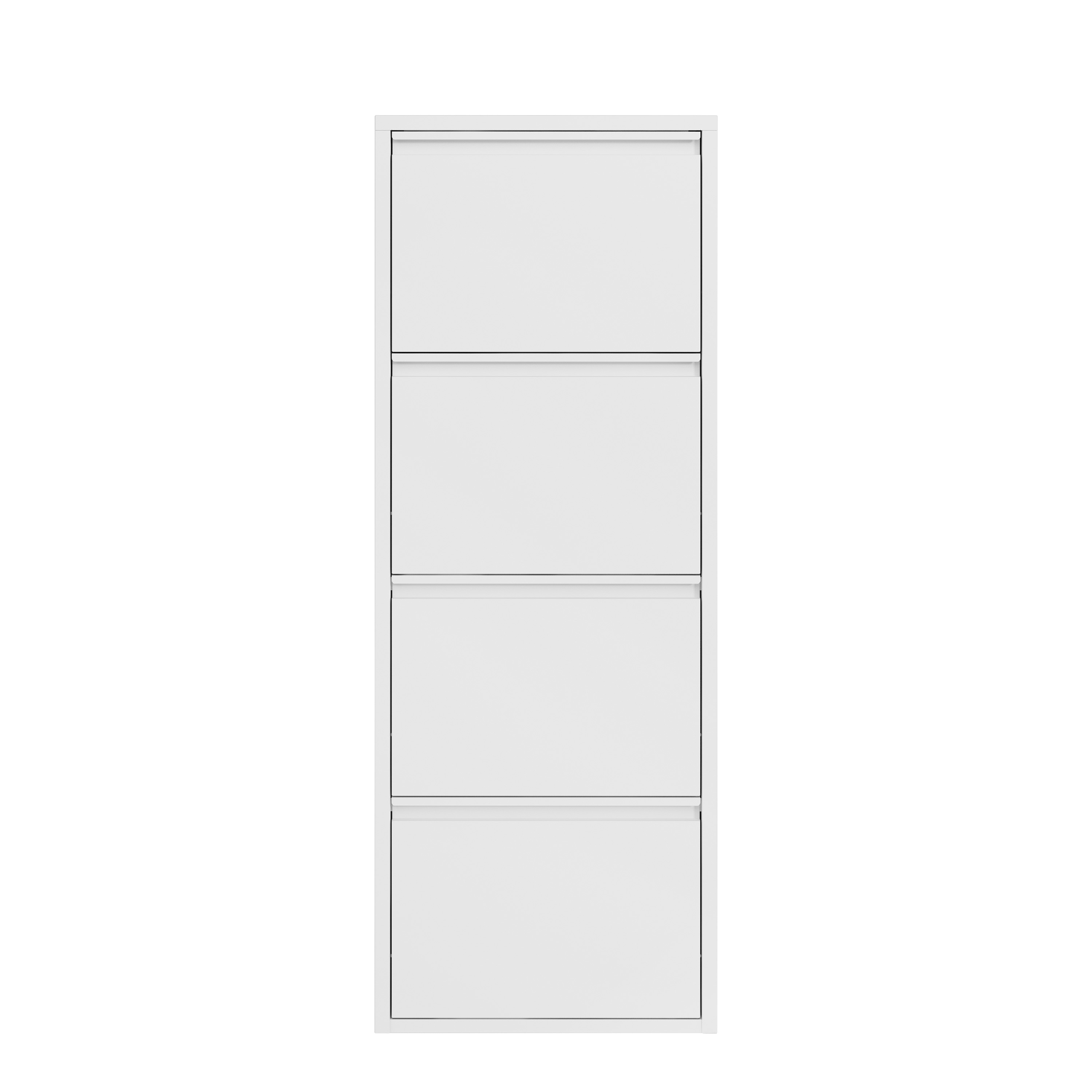 Schuhschrank Metall ROMEO 50 x 136 cm weiss