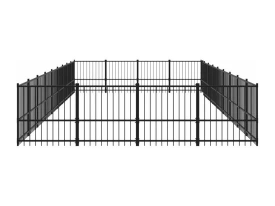 Chenil cage enclos pac noire 873 x 388 x 100 cm 02_0041839