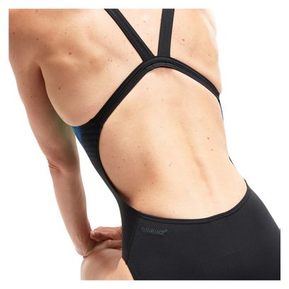 Maillot de Bain Femme 1 pièce Speedo Eco  Placem Dig Leaderb Bleu Noir