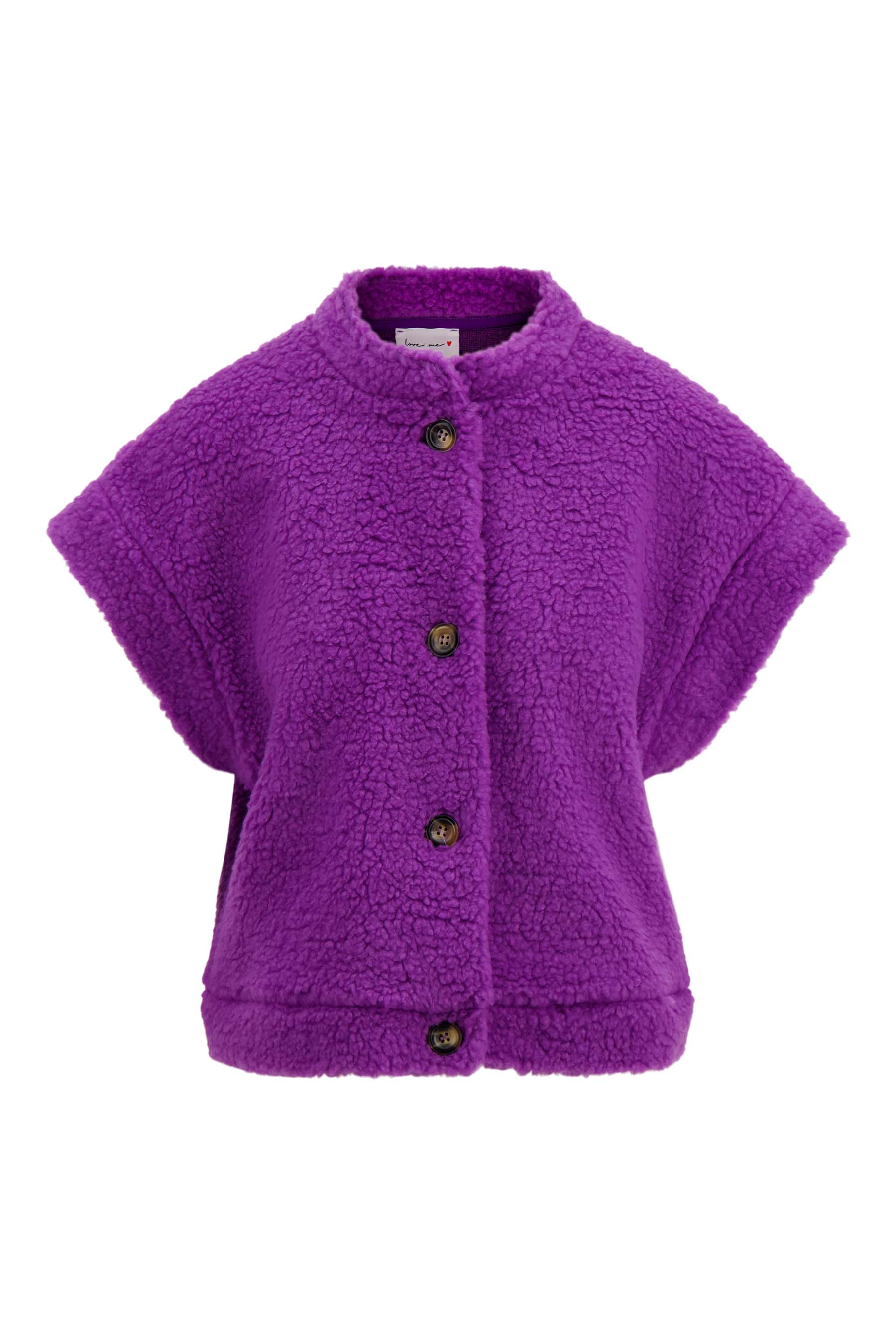 teddy gilet kort