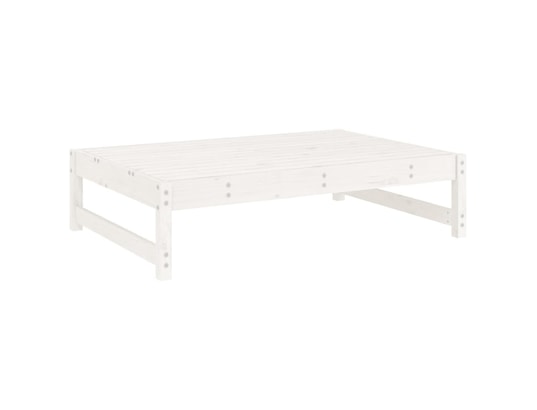 VIDAXL - Pouf Repose-pied de jardin 120x80 cm blanc bois de pin massif