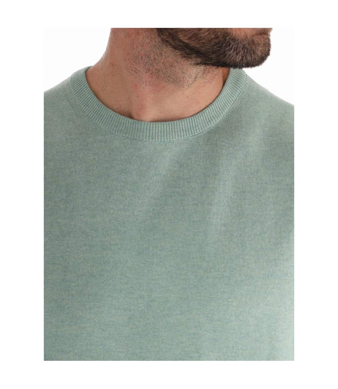Pull col rond a coudières