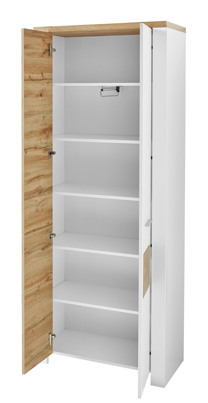 vito Garderobenschrank MATERIO 39 x 80 x 198 cm Holznachbildung braun/weiß