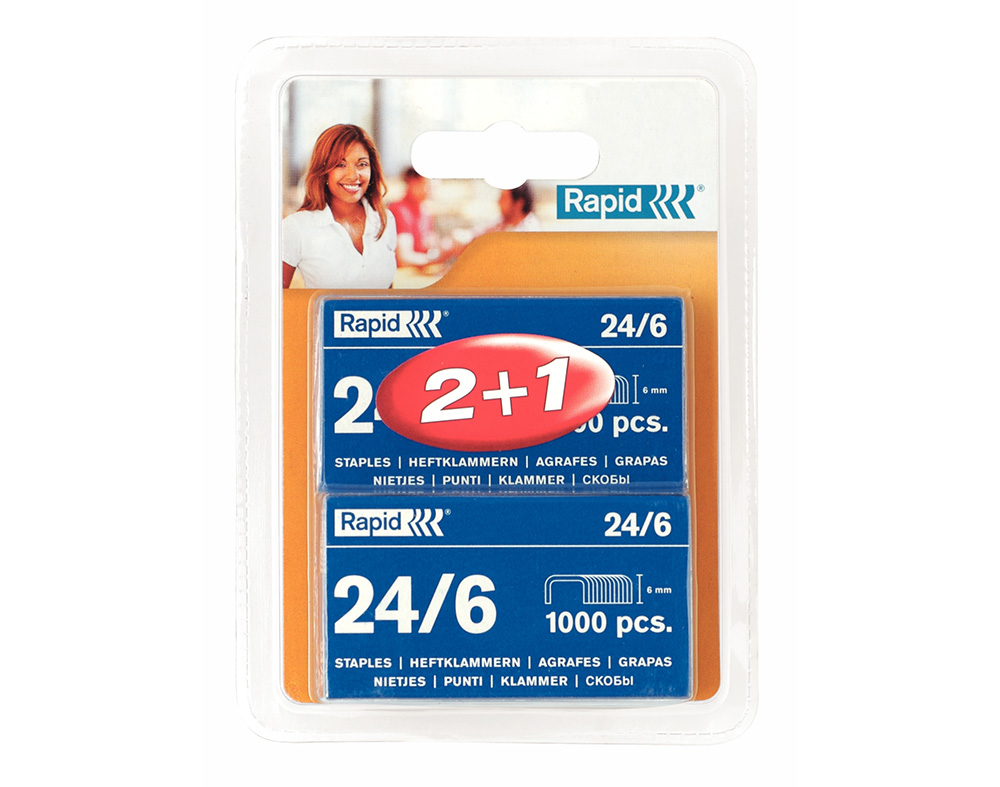 AGRAFOS 24/6 RAPID CAIXA 1000 UNIDADES 2 1 UNIDADES
