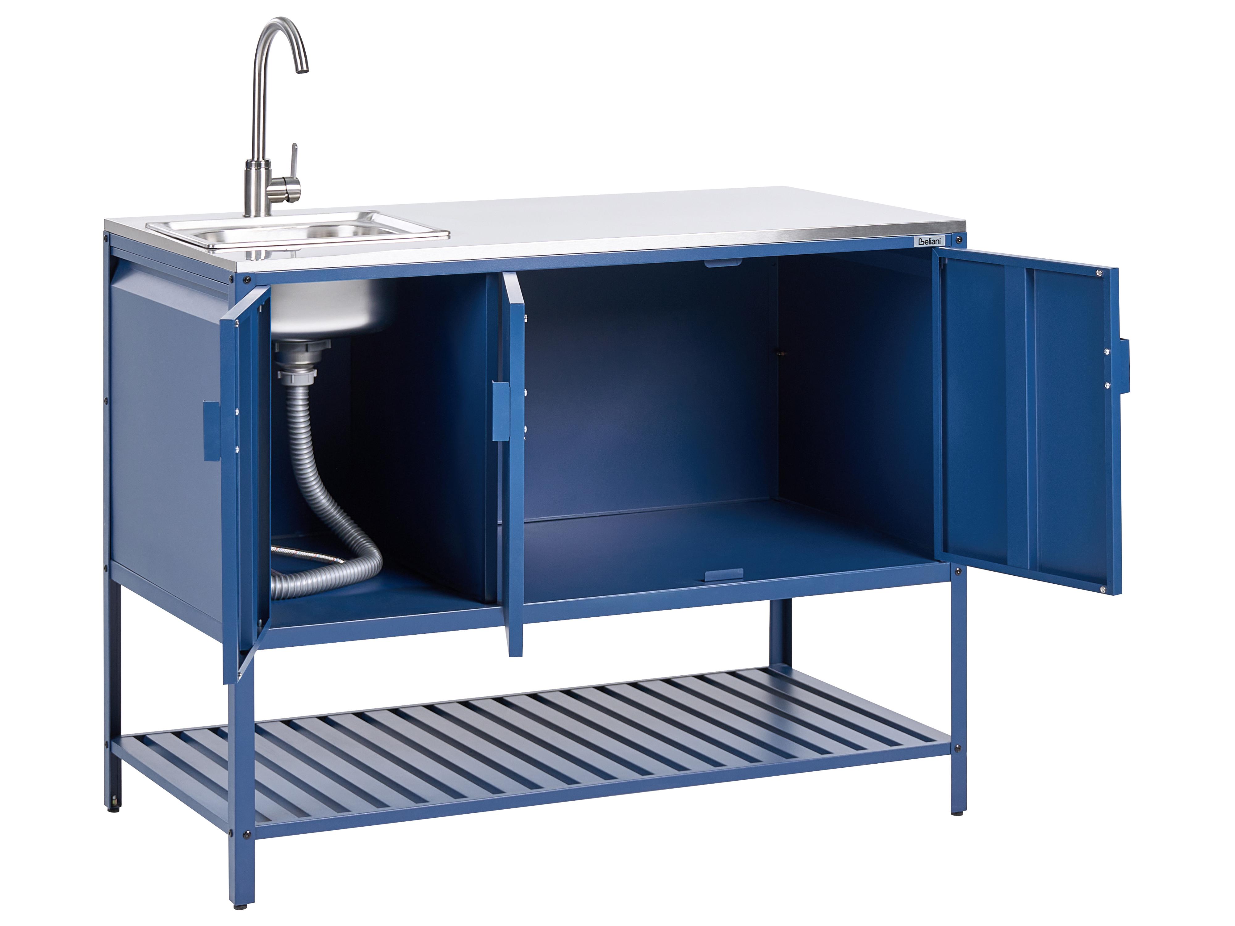 Tuin keukenkast met spoelbak MAENZA Metaal Blauw