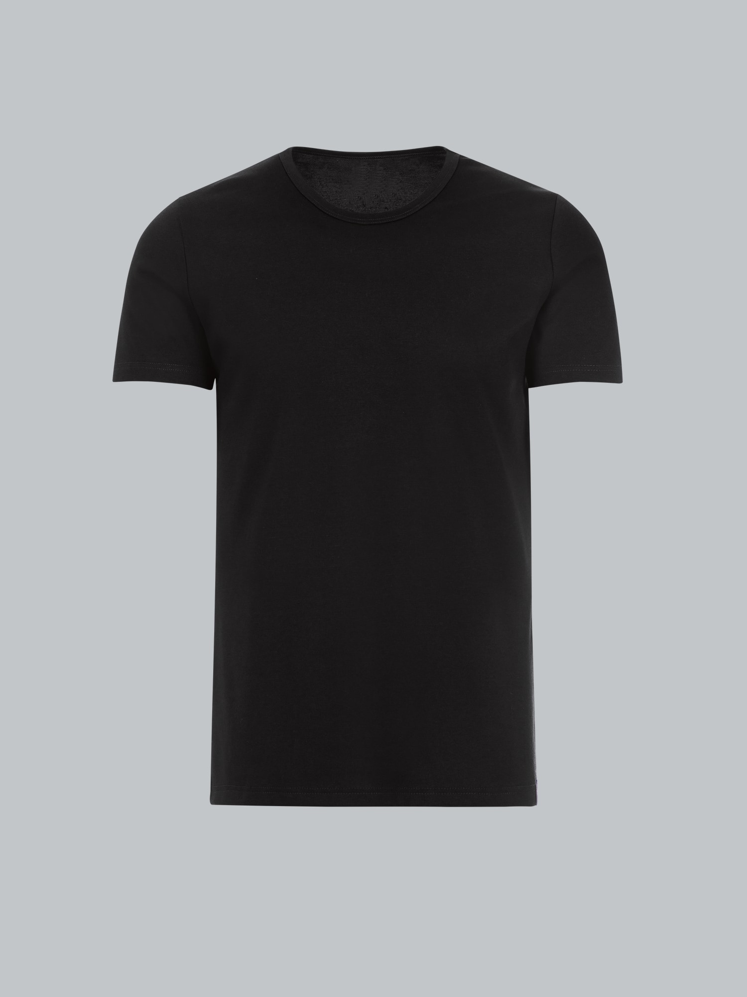 T-Shirt aus Baumwolle/Elastan Schwarz