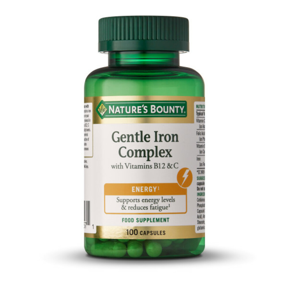 Nature's Bounty IJzercomplex Vitamine B12 & C100 capsules