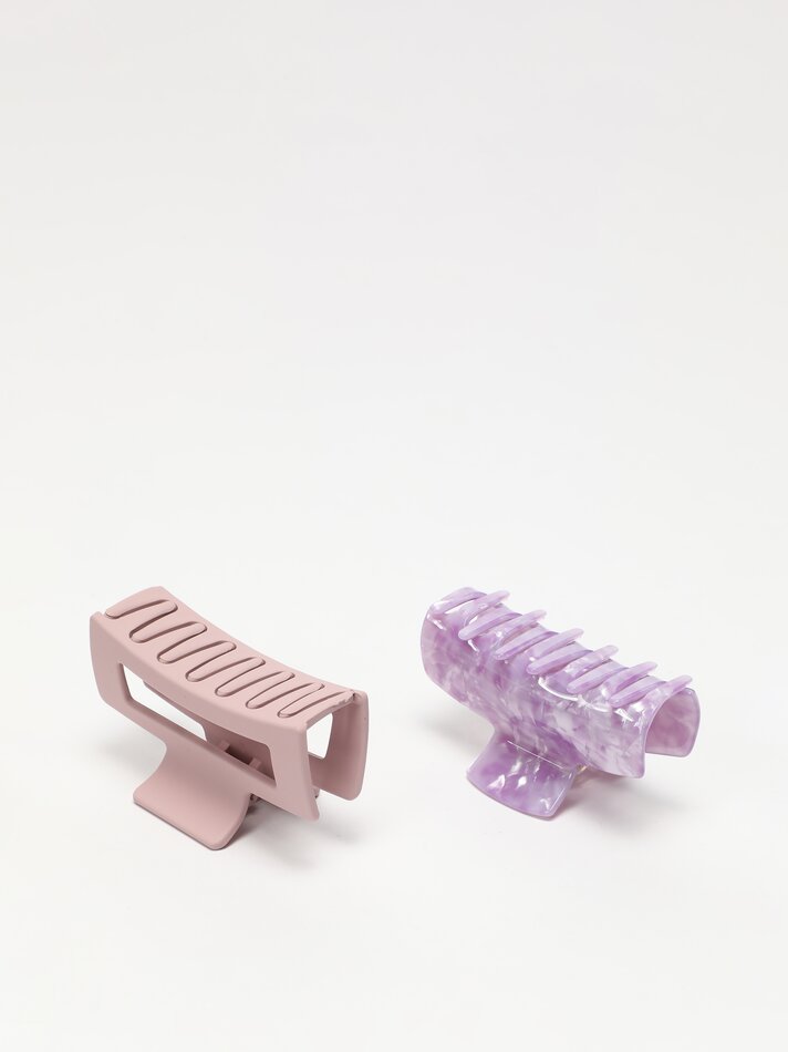 Pacote com 2 presilhas de cabelo - Lilás