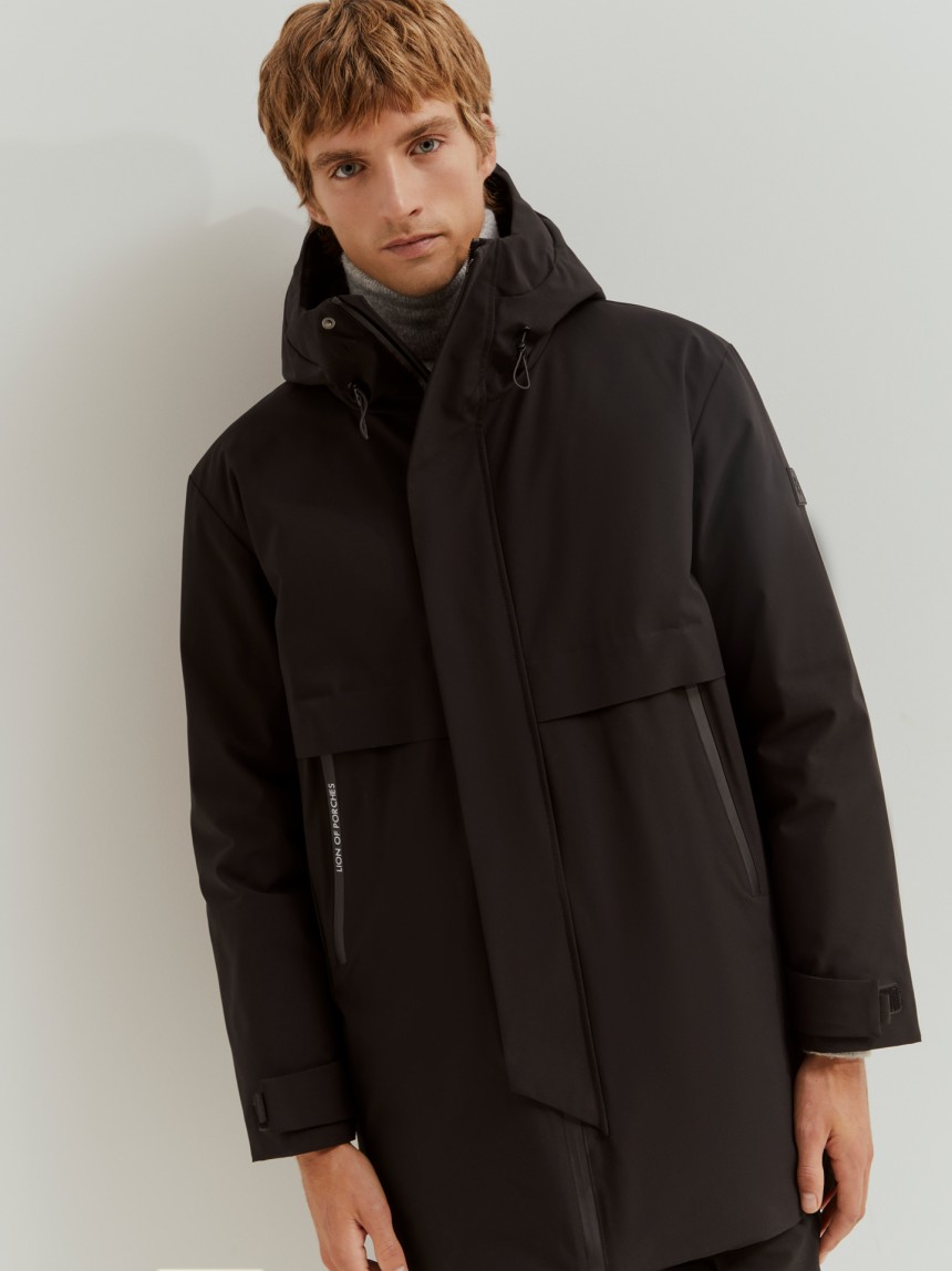 Parka acolchoada com capuz