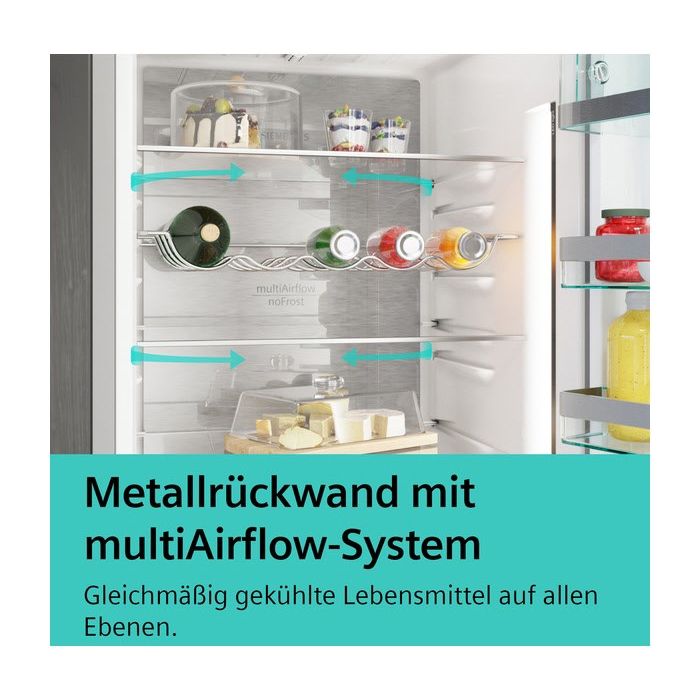 Siemens Kühl-Gefrier-Kombination iQ500 KG39NAIAT Edelstahl
