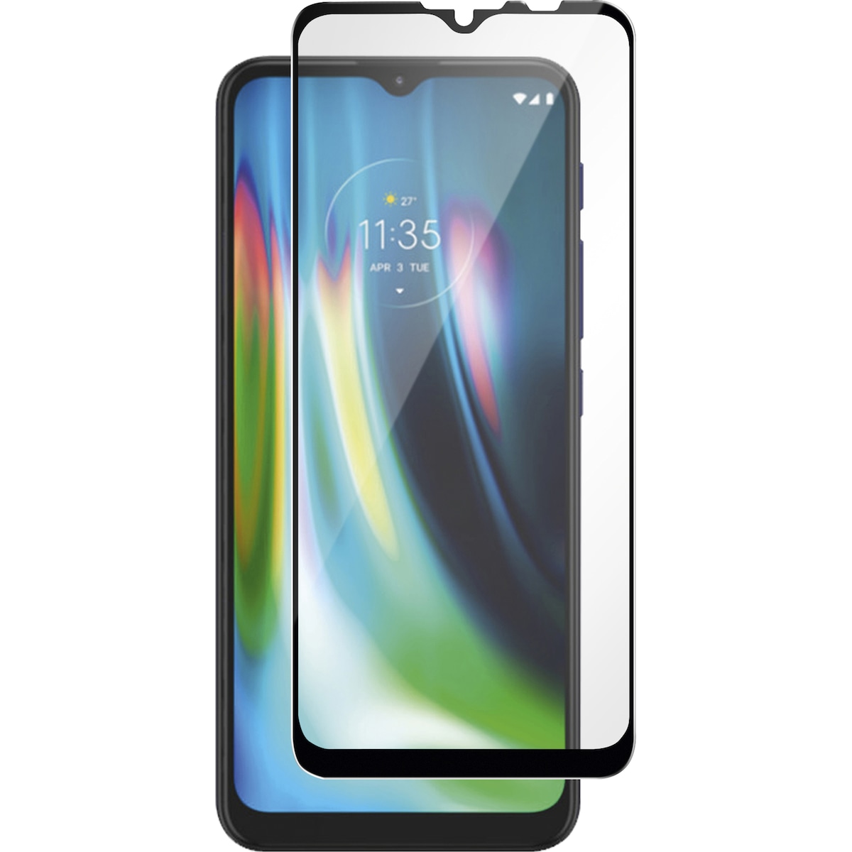 Panzer Full-Fit Motorola Moto G9 Play skjermbeskytter (sort)