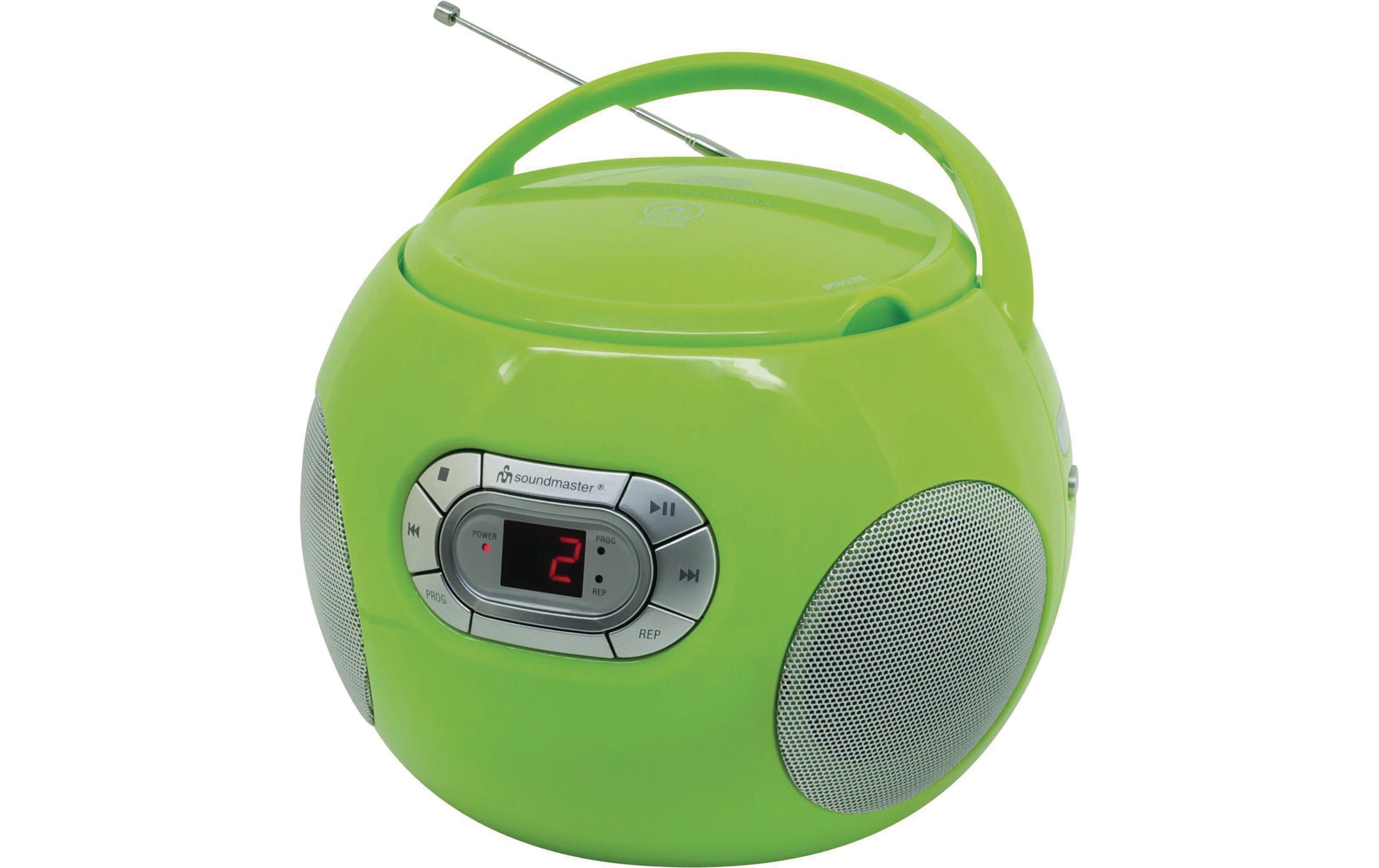 Radio/CD-Player SCD2120 GrünCD Spieler mit Hörbuchfunktion und UKW Radio