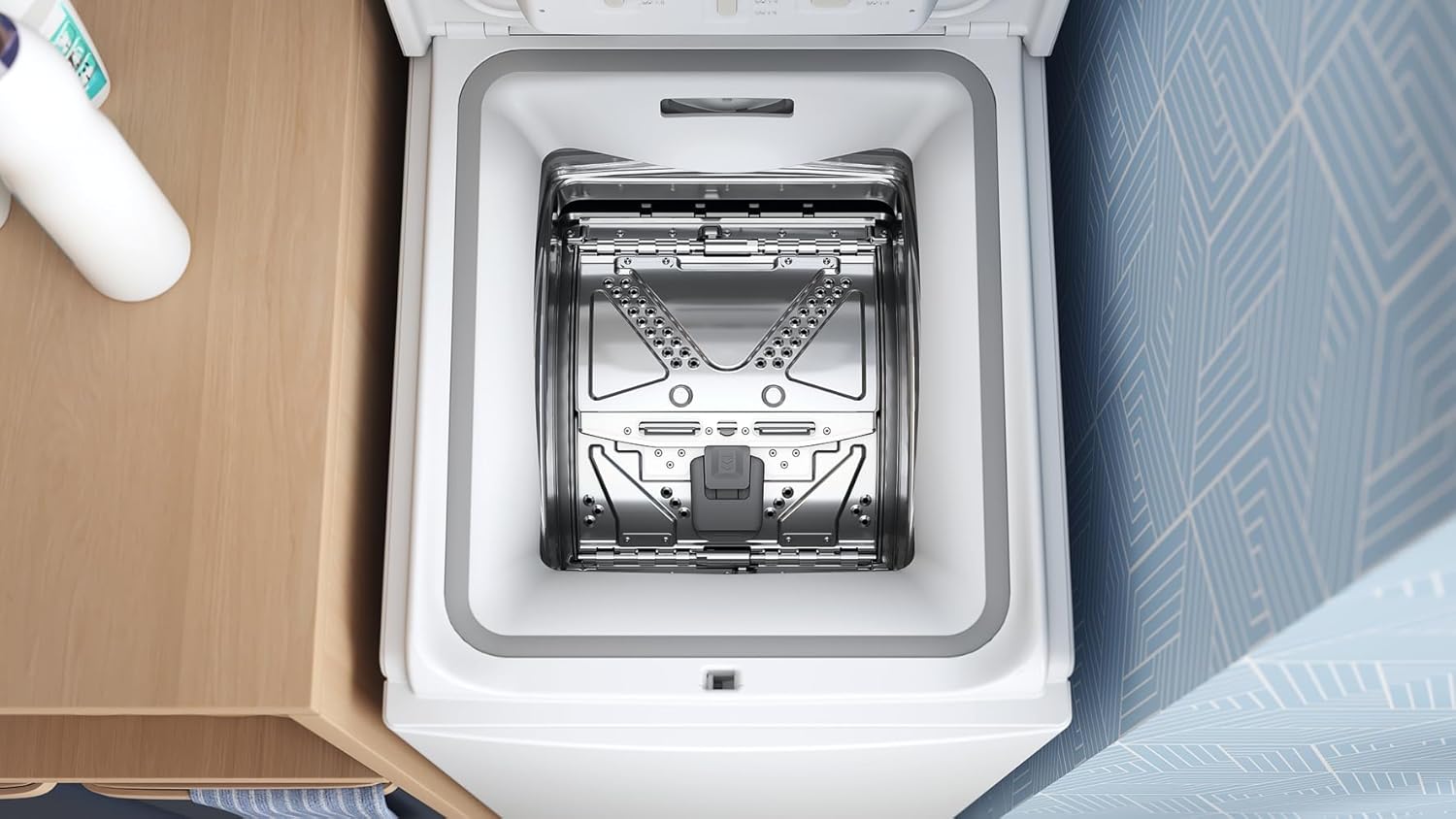 Bauknecht PWT LC55 DE Waschmaschine-Toplader/Turn&Go – wäscht mit nur einem Handgriff bei 30 °C in 45 Minuten/Rapid Wash–5 kurze Zyklen unter 59 Minuten/Extra Waschen–für hartnäckige Flecken