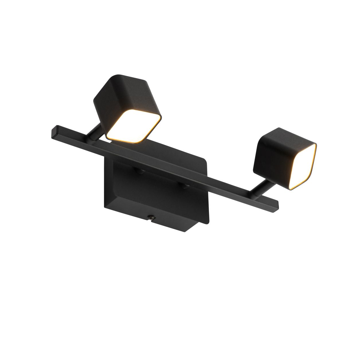 Moderne plafondlamp zwart incl. LED 2-lichts - Nola