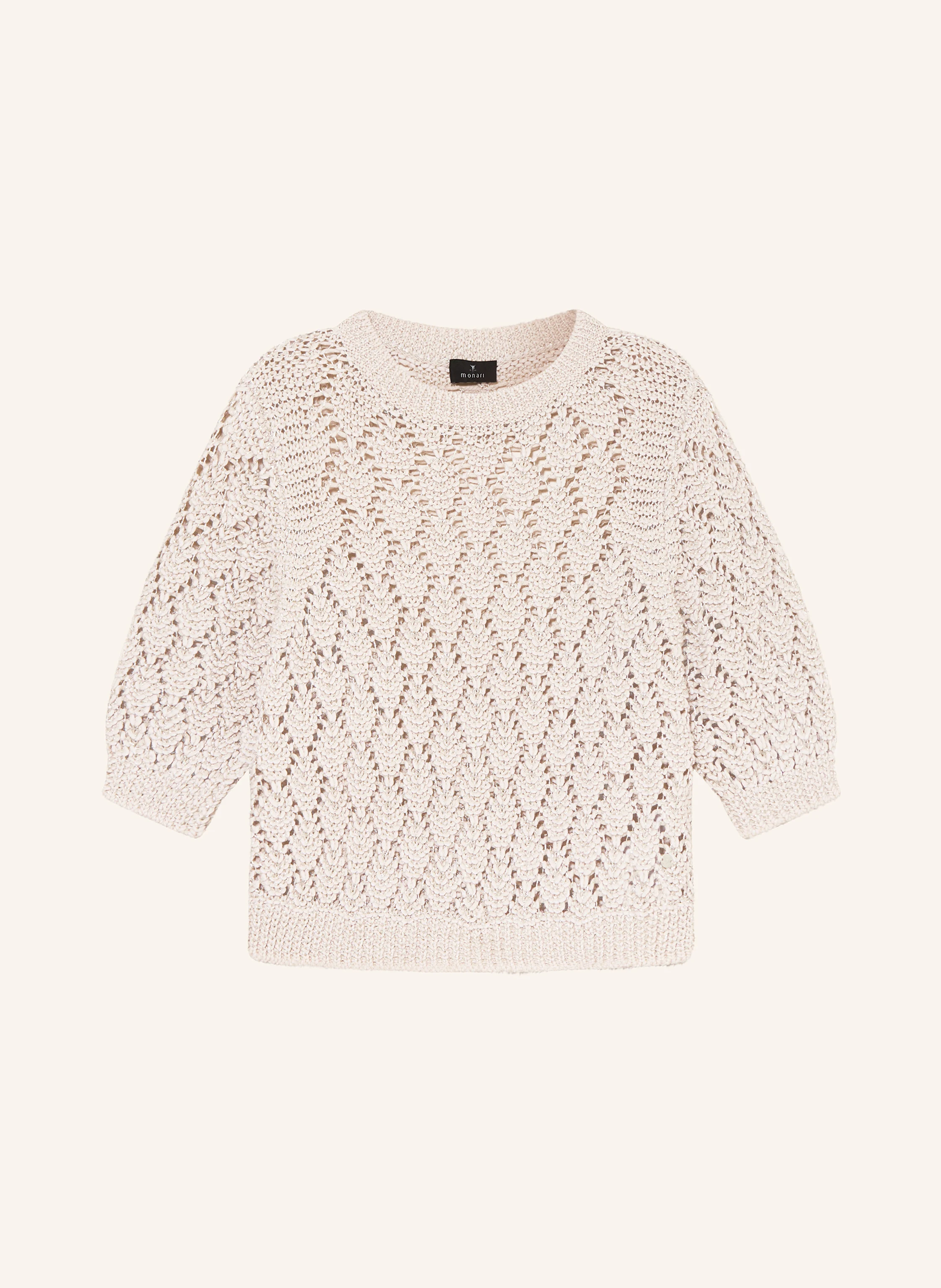 monari Pullover mit 3/4-Arm und Glitzergarn