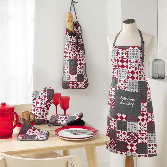 TABLIER AVEC POCHE 60X84CM IMPRIME BRODE CREDENCE