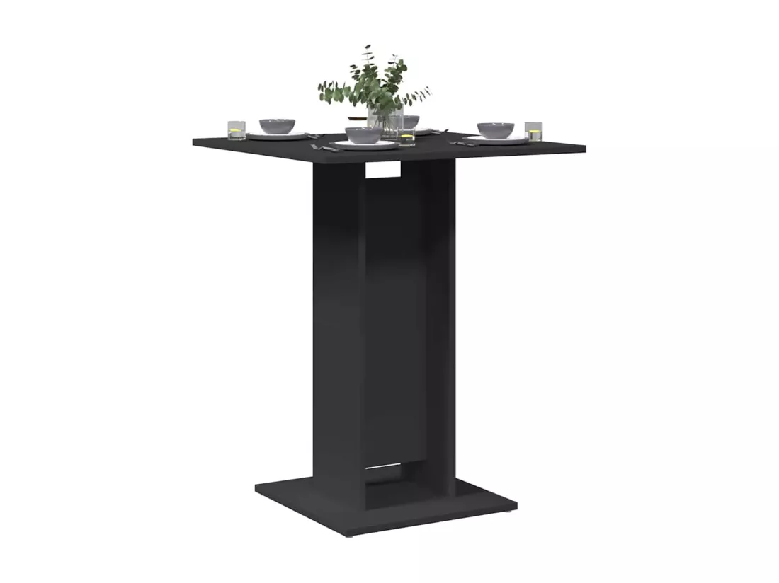 Table de bistro Noir 60x60x75 cm Aggloméré