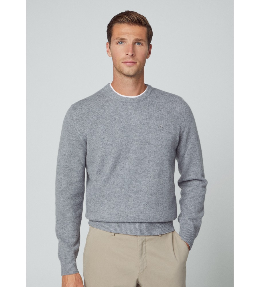 Hackett Jersey Lã de cordeiro cinza