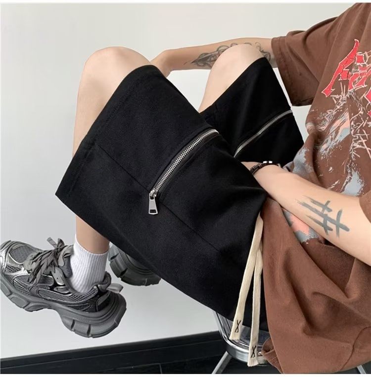 Femilina - Shorts met hoge taille en wijde pijpen