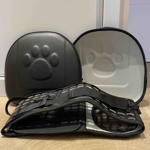 Transportadora para animais de pequeno porte, preta