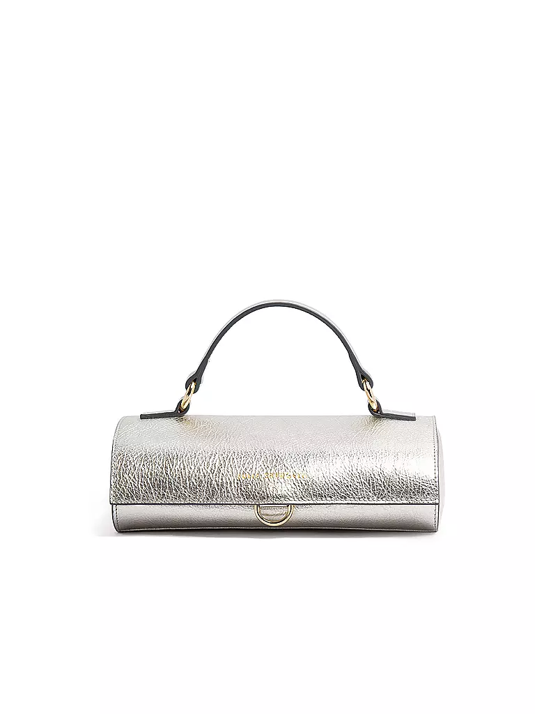 JULIA SKERGETH Ledertasche - Flache Hänkeltasche silber