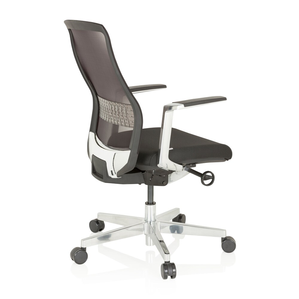 High End Bürostuhl FOUNTAINE PRO Stoff/Netzstoff mit Armlehnen hjh OFFICE