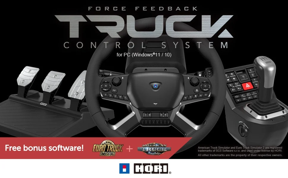 Hori Force Feedback Truck Control System for PC windows 10/11