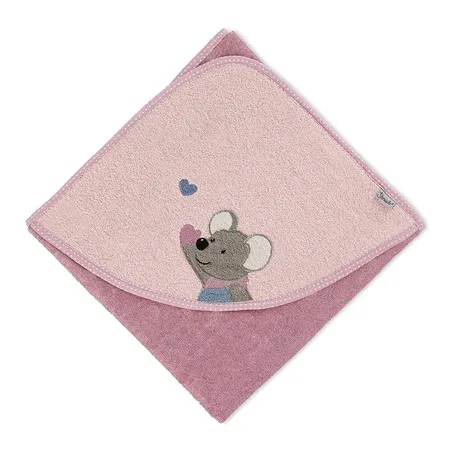 Sterntaler Badetuch Maus Mabel rosa,80 x 80 cm