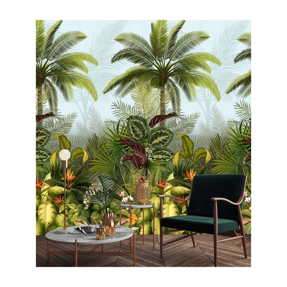 Dutch Wallcoverings - Jungle Fever Raffia mural multi - 280cmx159cm