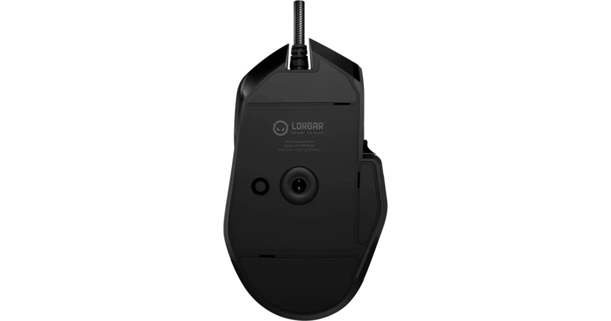 LORGARMSP80 gaming muis  (Zwart, 100 - 26000 dpi, RGB, RGB display)