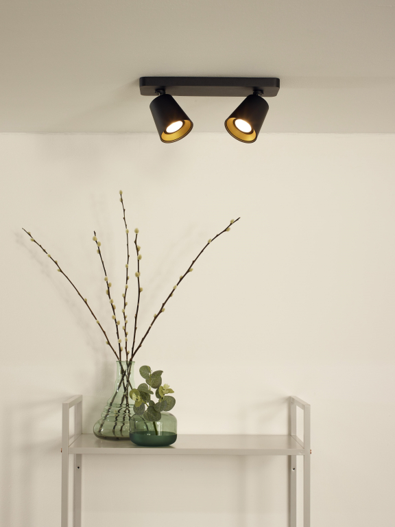 Lucide Turnon 2 spot zwart